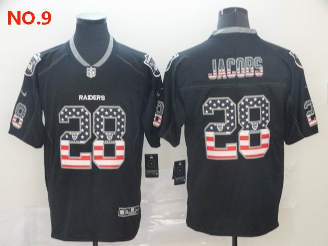 Men's Las Vegas Raiders 28 Josh Jacobs Jersey NO.9;